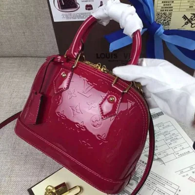 Сумка Louis Vuitton M91771 Alma BB Tote Bag Monogram Vernis "Pink" фото № 3