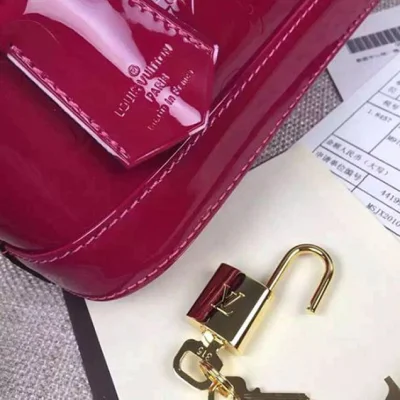 Сумка Louis Vuitton M91771 Alma BB Tote Bag Monogram Vernis "Pink" фото № 6