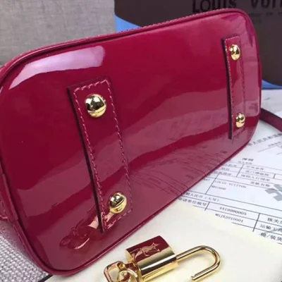 Сумка Louis Vuitton M91771 Alma BB Tote Bag Monogram Vernis "Pink" фото № 8