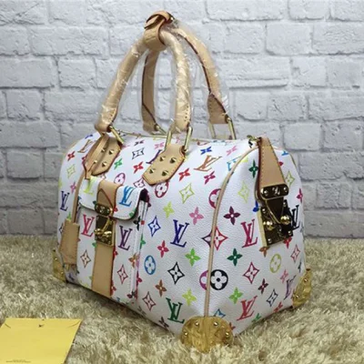Сумка Louis Vuitton M92643 Speedy 30 Tote Bag Monogram Multicolore Canvas "White" фото № 3 Сумка Louis Vuitton M92643 Speedy 30 Tote Bag Monogram Multicolore Canvas "White" фото № 3