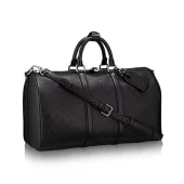 Сумка Louis Vuitton N41145 Keepall Bandouliere 45 Duffel Bag Damier Infini Leather "Black"