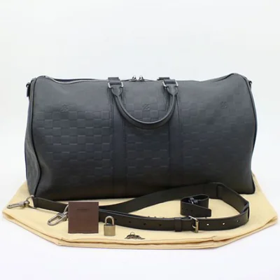 Сумка Louis Vuitton N41145 Keepall Bandouliere 45 Duffel Bag Damier Infini Leather "Black" фото № 10