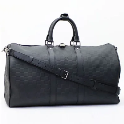 Сумка Louis Vuitton N41145 Keepall Bandouliere 45 Duffel Bag Damier Infini Leather "Black" фото № 2