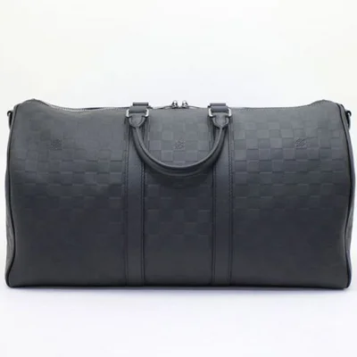 Сумка Louis Vuitton N41145 Keepall Bandouliere 45 Duffel Bag Damier Infini Leather "Black" фото № 3
