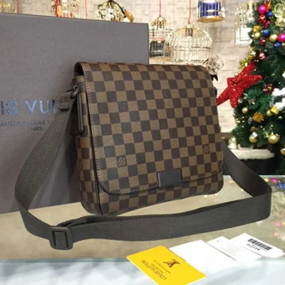 Сумка Louis Vuitton N41213 District PM Messenger Bag Damier Ebene Canvas "Brown" фото № 3