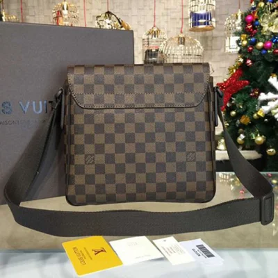 Сумка Louis Vuitton N41213 District PM Messenger Bag Damier Ebene Canvas "Brown" фото № 4