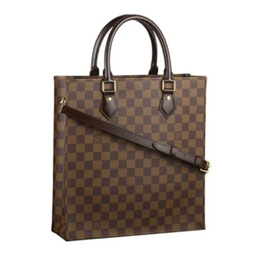 Сумка Louis Vuitton N41226 Sac Plat PM Tote Bag Damier Ebene Canvas "Brown"