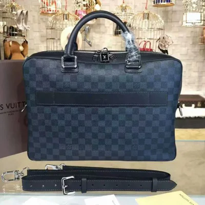 Портфель Louis Vuitton N41347 Porte-Documents Business Briefcase Damier Cobalt Canvas "Navy Blue" фото № 4 Портфель Louis Vuitton N41347 Porte-Documents Business Briefcase Damier Cobalt Canvas "Navy Blue" фото № 4