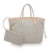 Сумка Louis Vuitton N41360 Neverfull GM Shoulder Bag Damier Azur Canvas "White"