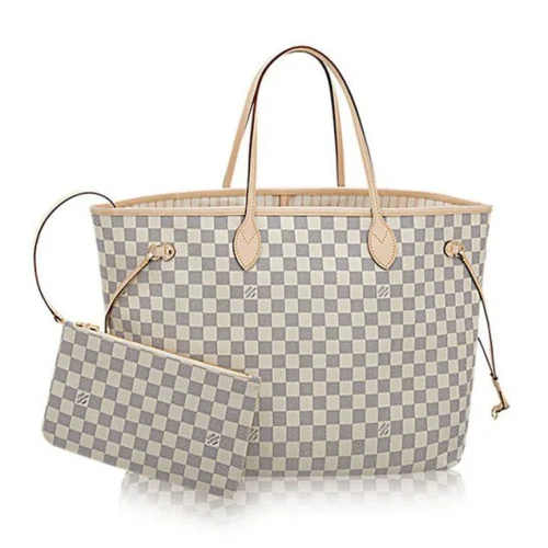 Сумка Louis Vuitton N41360 Neverfull GM Shoulder Bag Damier Azur Canvas "White"