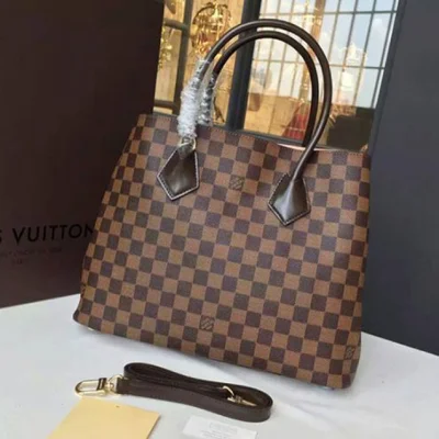 Сумка Louis Vuitton N41435 Kensington Tote Bag Damier Ebene Canvas "Brown" фото № 3