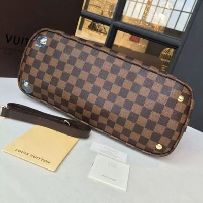 Сумка Louis Vuitton N41435 Kensington Tote Bag Damier Ebene Canvas "Brown" фото № 4