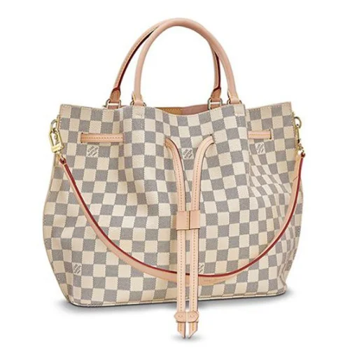 Сумка Louis Vuitton N41579 Girolata Tote Bag Damier Azur Canvas "White"