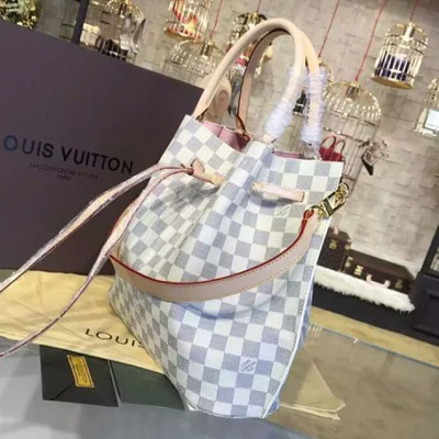 Сумка Louis Vuitton N41579 Girolata Tote Bag Damier Azur Canvas "White" фото № 3