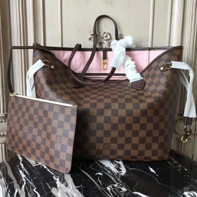 Сумка Louis Vuitton N41603 Neverfull MM Shoulder Bag Damier Ebene Canvas "Brown" фото № 2