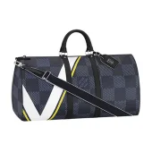 Сумка Louis Vuitton N44009 Keepall 55 Bandouliere Duffel Bag Damier Cobalt Canvas "Navy Blue"