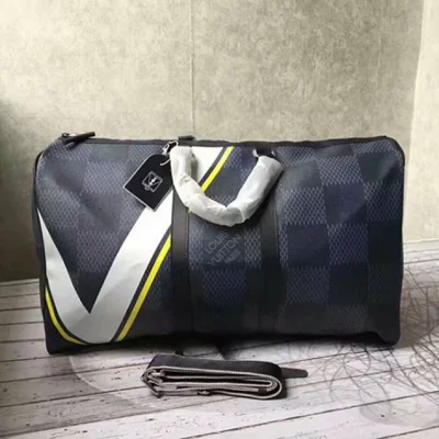 Сумка Louis Vuitton N44009 Keepall 55 Bandouliere Duffel Bag Damier Cobalt Canvas "Navy Blue" фото № 2