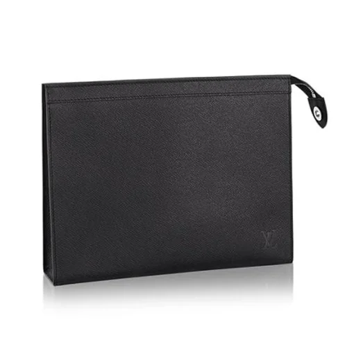Клатч Louis Vuitton M30675 Pochette Voyage MM Taiga Leather "Black"