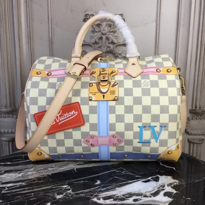 Сумка Louis Vuitton Damier Azur Canvas Speedy 30 N41063 "White" фото № 2