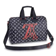 Сумка Louis Vuitton Monogram Coated Canvas Speedy Bandouliere 40 M43697 "Navy Blue"