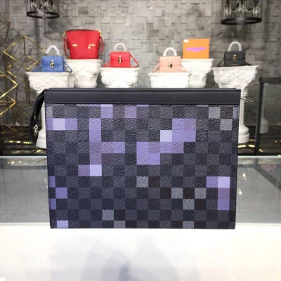 Клатч Louis Vuitton Pochette Voyage MM N60175 Damier Graphite Canvas "Graphite" фото № 4