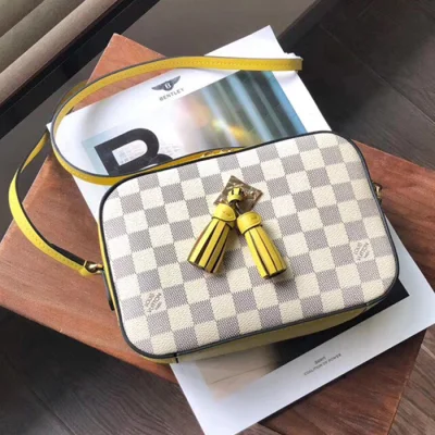 Сумка Louis Vuitton Saintonge N40154 Damier Azur Canvas Pineapple Yellow "White" фото № 2