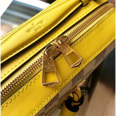 Сумка Louis Vuitton Saintonge N40154 Damier Azur Canvas Pineapple Yellow "White" фото № 8