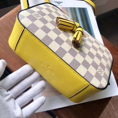 Сумка Louis Vuitton Saintonge N40154 Damier Azur Canvas Pineapple Yellow "White" фото № 6