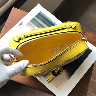 Сумка Louis Vuitton Saintonge N40154 Damier Azur Canvas Pineapple Yellow "White" фото № 9