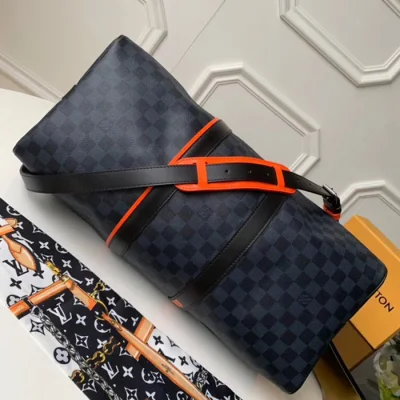 Сумка Louis Vuitton Keepall Bandouliere 45 N40166 Damier Cobalt Canvas "Navy Blue" фото № 5