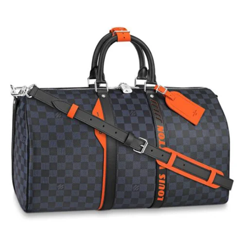 Сумка Louis Vuitton Keepall Bandouliere 45 N40166 Damier Cobalt Canvas "Navy Blue"