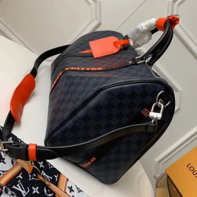 Сумка Louis Vuitton Keepall Bandouliere 45 N40166 Damier Cobalt Canvas "Navy Blue" фото № 4