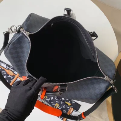 Сумка Louis Vuitton Keepall Bandouliere 45 N40166 Damier Cobalt Canvas "Navy Blue" фото № 10