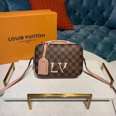 Сумка Louis Vuitton Santa Monica N40179 Damier Ebene Canvas Venus Pink "Brown" фото № 10