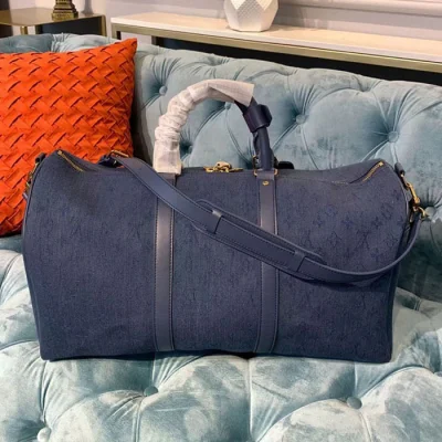 Сумка Louis Vuitton Keepall Bandouliere 50 M44645 Monogram Denim "Navy Blue" фото № 4