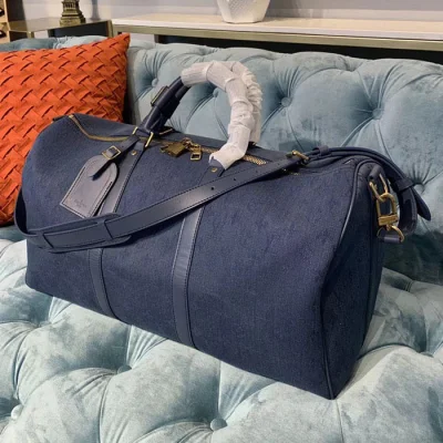 Сумка Louis Vuitton Keepall Bandouliere 50 M44645 Monogram Denim "Navy Blue" фото № 3