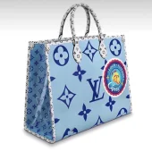 Сумка Louis Vuitton Onthego M44572 Monogram Coated Canvas "Blue"