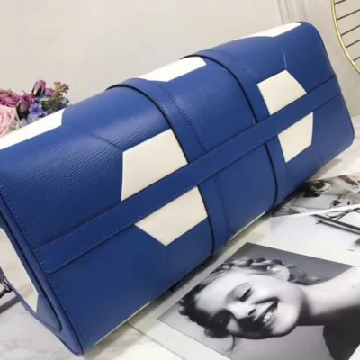 Сумка Louis Vuitton Keepall Bandouliere 50 Travel Bag M52120 2018 "Blue" фото № 7