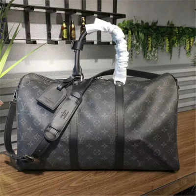Сумка Louis Vuitton M40569 Keepall Bandouliere 45 Duffel Bag Monogram Eclipse Canvas "Graphite" фото № 2