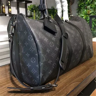 Сумка Louis Vuitton M40569 Keepall Bandouliere 45 Duffel Bag Monogram Eclipse Canvas "Graphite" фото № 5