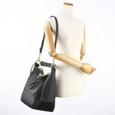 Сумка Louis Vuitton M40589 Audacieuse MM Hobo Bag Monogram Empreinte Leather "Navy Blue" фото № 9