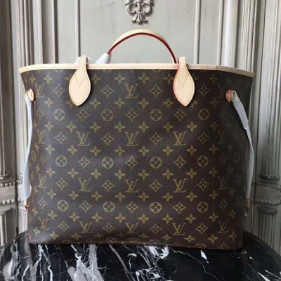 Сумка Louis Vuitton M40990 Neverfull GM Shoulder Bag Monogram Canvas "Brown" фото № 4