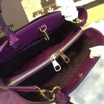 Сумка Louis Vuitton M41046 Montaigne MM Tote Bag Monogram Empreinte Leather "Purple" фото № 8
