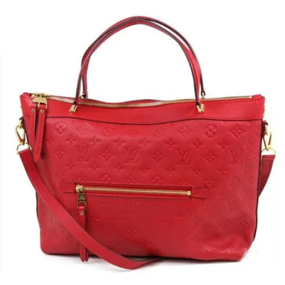 Сумка Louis Vuitton M41167 Bastille MM Tote Bag Monogram Empreinte Leather "Red" фото № 2