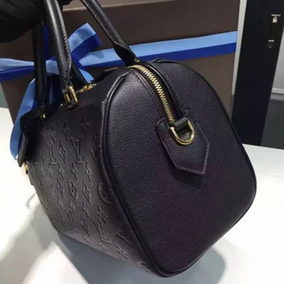 Сумка Louis Vuitton M42401 Speedy Bandouliere 25 Tote Bag Monogram Empreinte Leather "Black" фото № 5