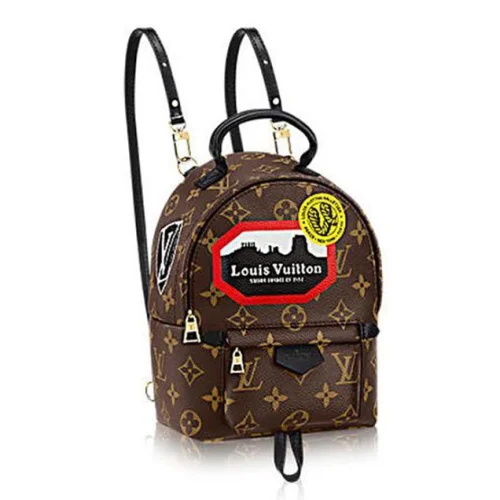 Рюкзак Louis Vuitton M42971 Palm Springs Backpack Mini World Tour Monogram Canvas "Brown"