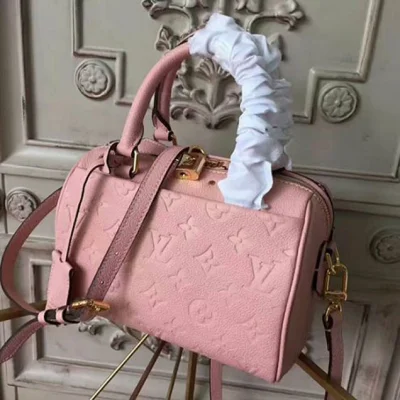 Сумка Louis Vuitton M44067 Speedy Bandouliere 20 Tote Bag Monogram Empreinte Leather "Pink" фото № 3