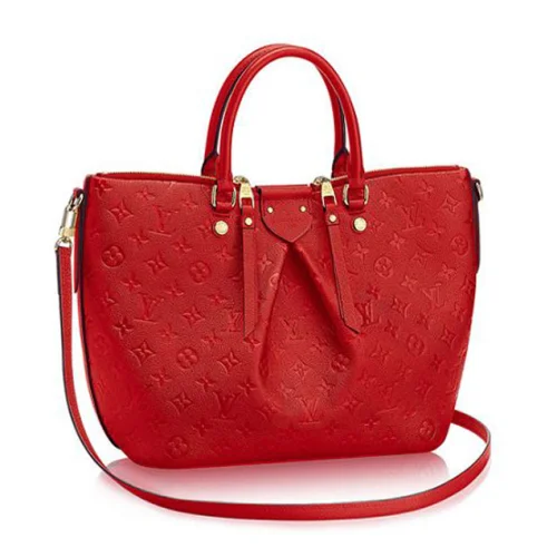 Сумка Louis Vuitton M50641 Mazarine MM Tote Bag Monogram Empreinte Leather "Red"