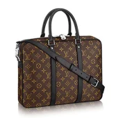 Портфель Louis Vuitton M52005 Porte-Documents Voyage PM Briefcase Monogram Macassar Canvas "Brown"