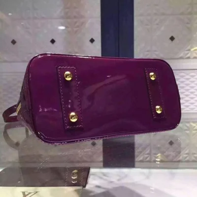 Сумка Louis Vuitton M90102 Alma BB Tote Bag Monogram Vernis "Purple" фото № 5